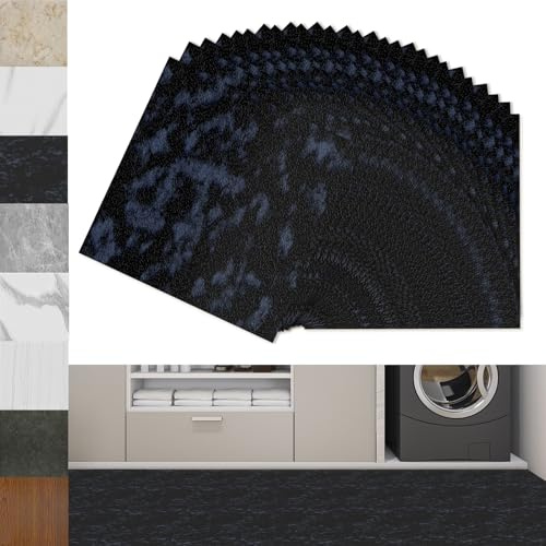 Froadp PVC-golvbeläggning självhäftande kakelplattor 30 x 30 cm kvadrat, kakelmönstrad, vinylgolv, golvplattor för vardagsrum, kök, balkong, halkfri, vattentät, golv, fliense (typ 7, 54 stycken – 5,02