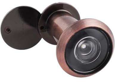 Spioncino in rame da 16 mm, spioncino grandangolare di sicurezza per porta d'ingresso, adatto per porte spesse 35-60 mm (rame antico)