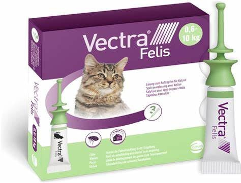 Antiparassitario per Gatti VECTRA -3 pipette spot-on - Azione completa contro le infestazioni da pulci