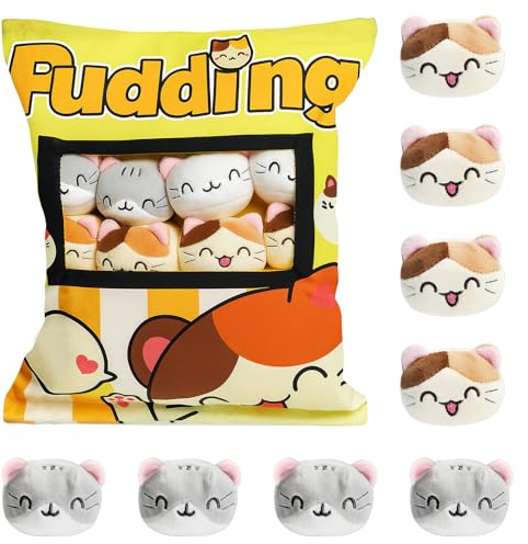 ZMDMAH Almohada de Gato, Gato Largo de Peluche Almohada, Peluche Gatoo Largo, Cojín Gat Suave Animal Juguete de Peluch Gatito Regalo Gat Peluch para Niños y Adultos del Niño Regalo o los Niños