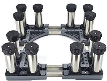 Base de RéFrigéRateur Support de base pour machine à laver, anti-vibrations, silencieux, renforcé, pour sèche-linge, réfrigérateur, congélateur, universel, hauteur de grille haute 18-22 cm,