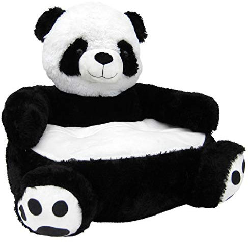 Wagner 8050 - Kindersessel Panda in Weiss-schwarz aus Plüsch, ca. 50 cm, Plüschtier Plüsch Sessel Kindersofa Sofa