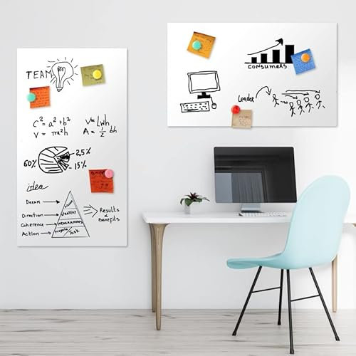 Magnettafel selbstklebende Magnetfolie Whiteboard | Tafelfolie trocken abwischbare Ferrofolie für Magnete | Schreibtafel Flipchart Folie | magnetisch wiederbeschreibbar (DIN A5 (21x15cm))