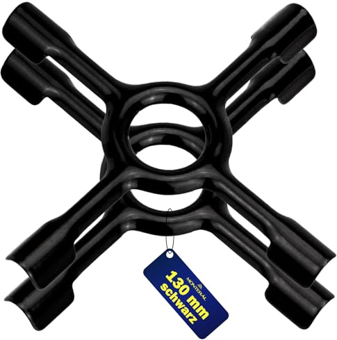 Universal Gasherd Aufsatz 130mm Schwarz Gaskocher Aufsatz Kaffeemaschine | Kleines Geschirr - Garantie 10 Jahre - Monteral
