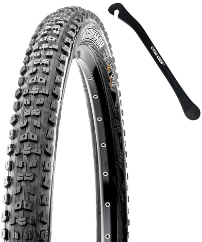 Aggressor Mountain Bike Tire - 29x2.30, 58-622, Dual, EXO, Tubless Ready, Bundle with Cycle Crew Tire Lever