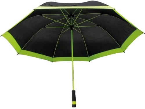 Automatik-Regenschirm XXL / mit Softgriff / Farbe: schwarz-neongelb