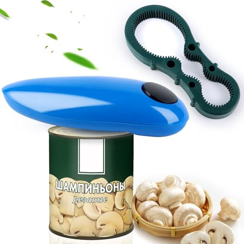 Apriscatole Elettrico, Apriscatole Elettrico One Touch Bordo Liscio, Gadget da Cucina, Design Compatto Senza Fili, Adatto per Artriti e Persone con Mani Deboli