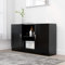 Tino Tech 120x30,5x70 cm Sideboard mit Tür Beistellschrank Aufbewahrungsschrank Anrichte für Wohnzimme Mehrzweckschrank Sideboard mit Fäch Wohnzimmermöbel Holzwerkstoff&MDF Schwarz