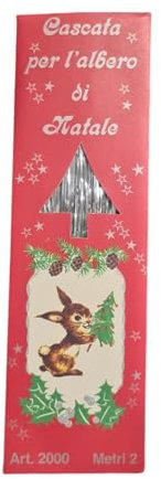 Generico X 2 Confezioni: Fili d'Angelo Natalizi per Albero di Natale e Decorazioni Natalizie, Capelli d'Angelo, Lamette, Cascata Albero di Natale, Cascata Sfondo Foto Feste, Argento - h 2 mt
