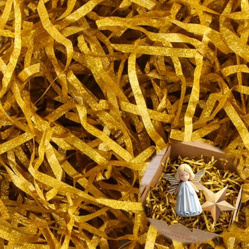 ACTOYS Ostergras Papier, 200g Ostergras Grün, Ostergras Dekogras, Geschreddertes Papier für Geschenkbox, Füllmaterial Geschenk für Osterkorb Osternester Oster Geschenkbox Geschenktüte