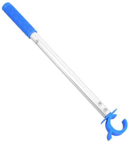 NUOBESTY Asta Per Apertura e Chiusura Tende Finestre 40 Cm in Alluminio Anodizzato Argento Per Camere, Soggiorni e Cucine, Tirante Robusto Per Uso Interno Ed Esterno