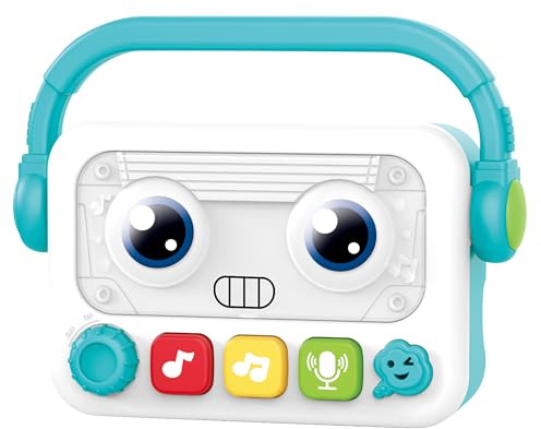 J.A.D.E - Baladeur Musical et Enregistreur de Voix - Eveil Musical - 055526 - Piles Non Incluses - Enfants - Cadeaux - Anniversaire - Robot - Jouet - Jeu Électronique sans Écran - À Partir de 18 Mois