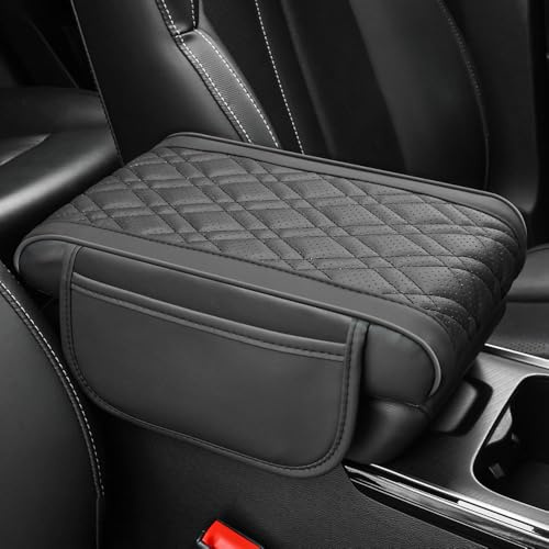 Coussin D'accoudoir Voiture pour Renault Talisman Initiale Paris/Megane RS Trophy/Laguna Coupe, Coussin Accoudoir Voiture avec 2 Poches de Rangement, Antidérapant Cuir Console Centrale Protéger Pad