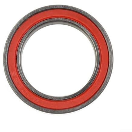 Pedalier Rodamiento de bolas de cerámica 6805 (61805) 25x37x7mm para bicicleta - Acero+Cerámica, 19g, Plata+Rojo