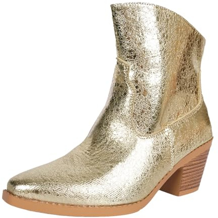 Genérico Botines Mujer Modelo Texas en Serraje Flexible Flecos Laterales Largos y Estilo Antidesgastante Punta Afilada Diseño Tradicional Vaquero para Uso Diario
