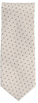 Silk Ties corbata Luz de seda modelo del círculo beige 8 cm