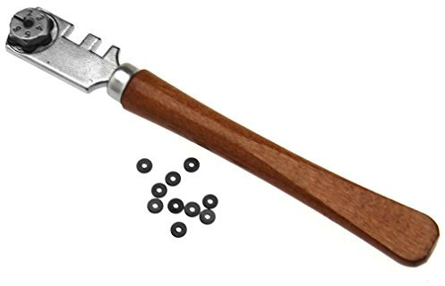 Coupe-Verre avec 6 molettes Outil à couper et 10 molettes de rechange