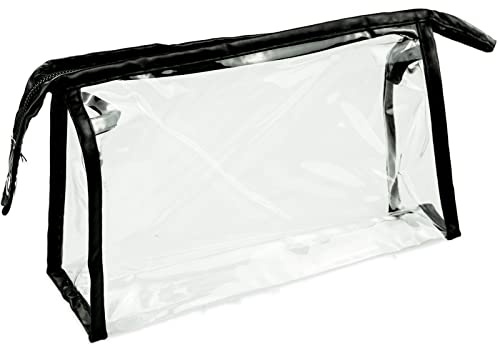 Maquillage Transparente, Trousse de Toilette étanche avec Fermeture éclair,Trousse de Toilette en Vinyle et Plastique PVC Transparent, Sac de Voyage pour Femmes en Vacances, Voyages d'affaires