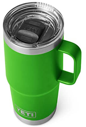 Yeti Rambler 20 oz Travel Mug, Stainless Steel, Vacuum Insulated with Stronghold Lid, Canopy Green