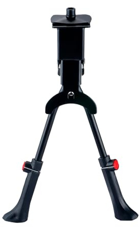 Stormshopping Bike Kickstand Adjustable Aluminium Alloy Stationary Bike Stand For Adult Electric Bicycles,Double Leg Non-Slip Center Mount Kickstand For Adult Bike Fit 24-29inch Heavy-Duty Cargo Bike