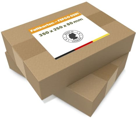 10x DHL Kleinpaket Versandkarton 350x250x80mm | Robuster und Stabiler Karton für DHL, Hermes, DPD Warenpost & Päckchen | Faltkarton für Versand | FEFCO 0201