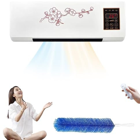 Climafy Air Conditioner, Climafy Portable Air Conditioning Split Max, 3500w Quiet Operation, 2 In 1 Mini Wall Mount Ac Unit, With Timer Super Quiet Fast Cooling/Heating For Room (B)