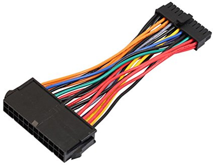 iodvfs ATX estándar 24Pin hembra a Mini 24Pin adaptador de corriente interno convertidor cable corto