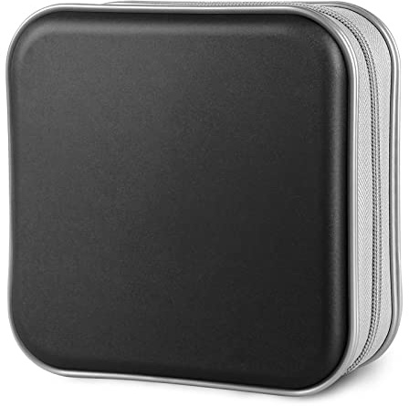 Siveit CD/DVD Cases 40 Capacity Disc Storage Binder for Car(Black)