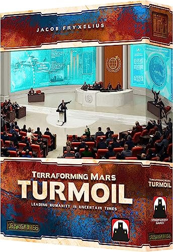 Stronghold Games , Terraforming Mars: Turmoil Expansion , Board Game , Ages 14+ , 1-5 Players , 90- 120 Minute Playing Time