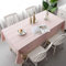 Pahajim Baumwolle Leinen Elegante Tischdecke Waschbare Küchentischabdeckung für Speisetisch Picknick-Party Tischdecke(Streifen - pink, Rechteckig/Oval, 140 x 300 cm)