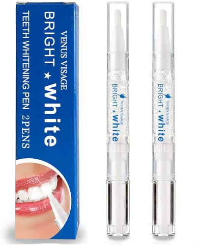 Penna Sbiancante Denti Professionale (2 Penne), Più di 20 Applicazioni – Gel per Sbiancamento Denti, Antimacchie e Indolore – Trattamento per Denti Bianchi e Senza Macchie in 30 Secondi (Menta)
