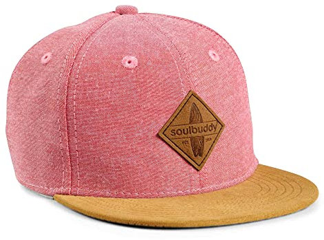Soulbuddy Kinder Cap – Unisex Kinderkappe – Schirmmütze für Jungen & Mädchen – Trendiger Sonnenhut für Outdoor & Freizeit Hellrot – Größe L