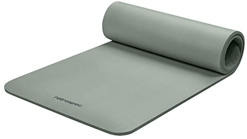 Retrospec Solana Yoga Mat 1/2 Thick w/Nylon Strap for Men & Women - Non Slip Excercise Mat for Yoga, Pilates, Stretching, Floor & Fitness Workouts