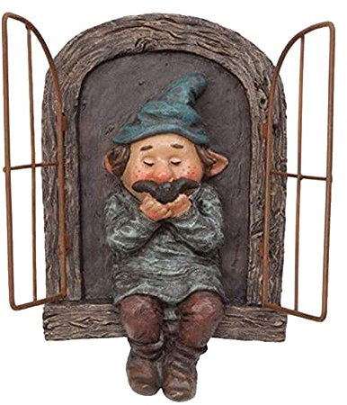 SunaOmni GNOME Tree Hugger, résine jardin gnomes onze nains statue drôle du côté de l'arbre de porte pour patio pelouse jardin décoration