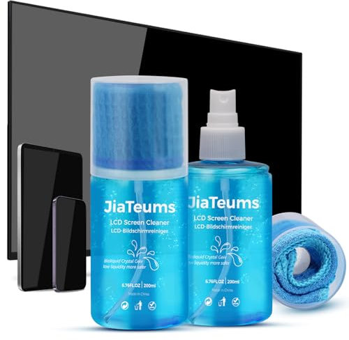 JiaTeums 200ml*2 Stück TV Bildschirmreiniger,Non-drip Tablet Display Reiniger,Refill Screen Cleaner Spray für Handy PC
