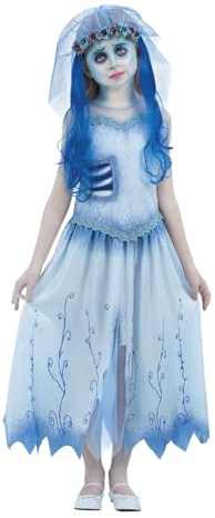 SMIFFYS Corpse Bride, costume Emily, Vestito e cerchietto con velo e accessori per capelli
