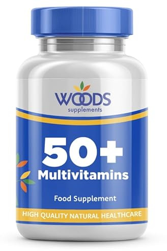 Woods Supplements - 50+ Multivitamins 90x Tablets Multi Vitamins for Men and Women 50 Plus with Minerals, Vitamins A, B, C, D, E, Folic Acid, Zinc, Selenium and Ginkgo Biloba