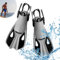 Udbrud Schnorchelflossen, 2 Stück Schwimmflossen Tauchflossen Verstellbare Kurze Flossen Erwachsene Kurz Taucherflossen Zum Schnorcheln Schwimmen für Herren Damen Schnorchelflossen -(L/XL)