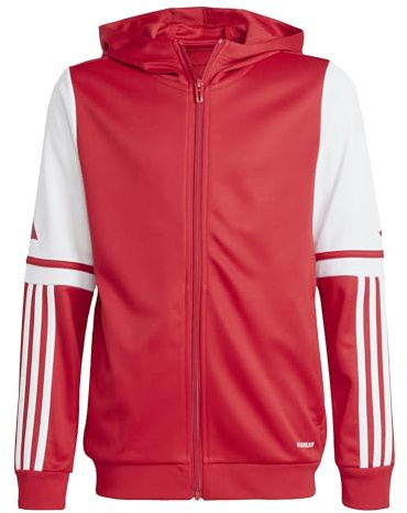 adidas Unisex - Bambini e ragazzi Squadra25 Hoody Kids Sweatshirt, team power red 2/white, 11-12 Years