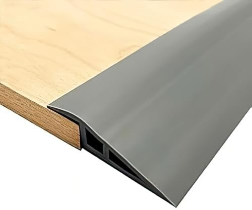 1 Metro Perfil Transición Suelo Desnivel, Perfil PVC Moqueta, Negro Autoadhesivo Perfil de Transición para Suelo, para Transiciones de Umbral con una Altura de 15 mm, para Laminado, Moqueta, Parquet