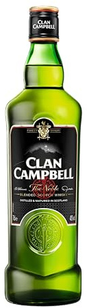 CLAN CAMPBELL THE NOBLE (1 x 700 ml) – Schottischer Whisky mit Blumen- & Vanillenoten, Scotch Whisky kombiniert die besten Grain- & Malt Whiskys Schottlands – 40% Vol.
