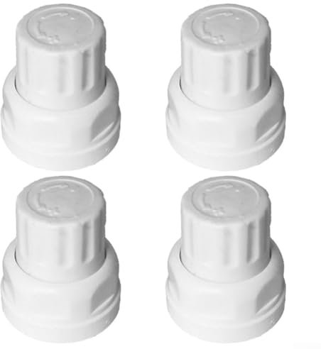 4pcs Push-Fit White Plastic Radiator Cap, Radiator Valve Cap, White Plastic Radiator Cap for Floor Heating Manifold Hand Wheel Switch(Short)