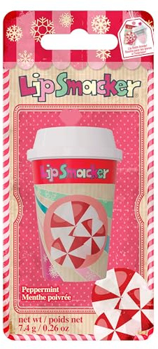Lip Smacker Holiday Frappe Cup Lip Balm, Cute Lip Balm for Kids, Holiday-Themed, Moisturizing and Easy-to-Apply, Infused with Castor Seed Oil, Peppermint