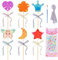 TYXHXTF 6 Stück Bastelset Kinder, Zauberstab Basteln, Prinzessin Zauberstab, Basteln Kindergeburtstag, Zum Malen und Basteln, Kindergeburtstag Geschenk Mädchen, Geschenk Party