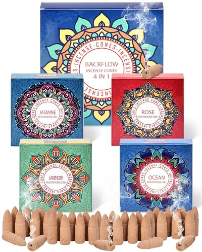 RüCkfluss RäUcherkegel - Lavendel Jasmin Rose Ozean für Yoga Geschenk & Meditation