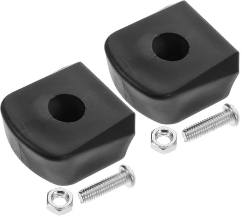 Parliky 2 Pezzi Blocchi Freno in Gomma Nera per Pattini Rotelle e Inline Tappi Antiscivolo per Controllo Sicuro e Frenata Precisa Compatibili con Pattini Quad e Inline Facili da Installare