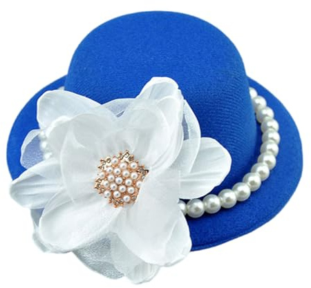 Uqezagpa Elegante sombrero de tela tradicional para adultos y niños, permanente, antideslizante, horquilla tradicional de tela, azul real, Talla única