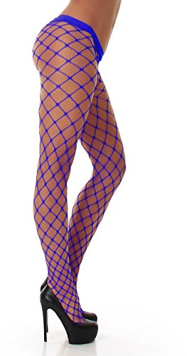 PrettyLoveHose Medias de red de gran tamaño (Negro, Beige, Blanco, Amarillo, Azul, Rosa, Rojo, Naranja, Verde, Marrón)