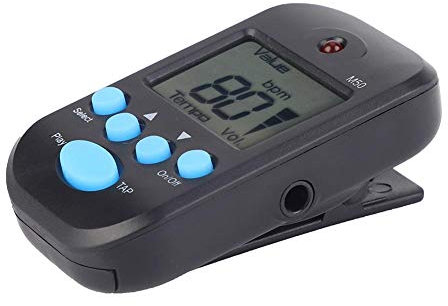 Metronom, Kunststoff Musikverstellbares Zubehör für Musikinstrumente Clip-on-LCD-Metronom für Klaviervioline für Gitarrensaxophon