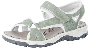 Rieker Sandali da trekking da donna 68879, sandali da donna, verde, 41 EU